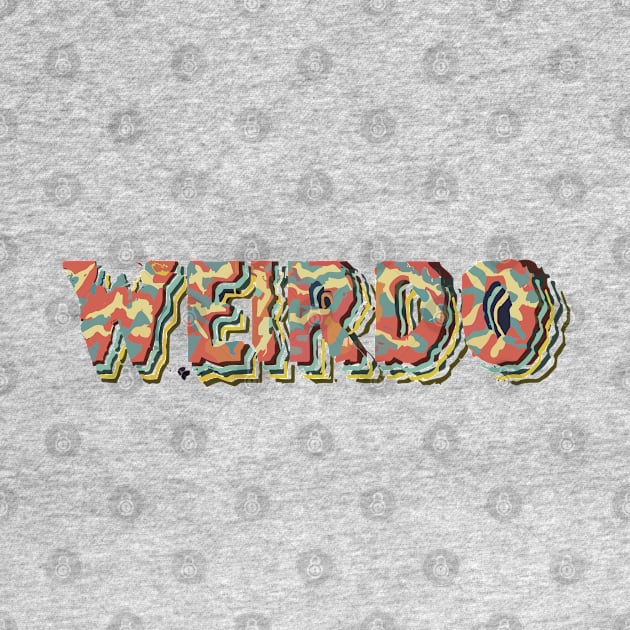 Weirdo” - Vibrant Minimalistic Typography Art by diegotorres